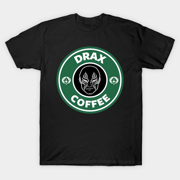 Guardians Of The Galaxy Drax Coffee Starbucks T-Shirt by Rebus28